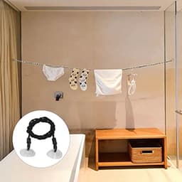 Reiswaslijn, 2-delig, ponsvrij, eenvoudig te gebruiken camping-waslijn voor hotels — thumbnail 3