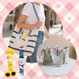 50 Set Cheer Pins Spirit Clips, Houten Cheer Wasknijpers voor Rugzakken Decoraties Inclusief Mini DIY Hars Eendjes Glazen Gekleurde Kralen Bogen voor Cheer Team Cadeaus — thumbnail 2