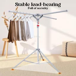 Dailygoods - Inklapbaar Droogrek met 4 Armen - Verstelbaar van 120 tot 170 cm — thumbnail 3