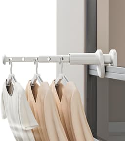 Dailygoods- Reis-droogrek Draagbaar - Inklapbaar - Verstelbaar - Geschikt voor 7 Kledingstukken - Zonder Boren - Eenvoudige Installatie - Kledingrek — thumbnail 1