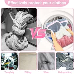 Dailygoods- Waszak Set van 2 - 30 x 40 cm - Delicate Waszak - Waszakken met Ritssluiting - Reiswaszak - Duurzaam Mesh Ontwerp - Wasnet — thumbnail 3