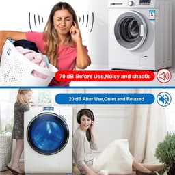 Wasmachine Onderstel - Anti-vibratie mat - Geluid Dempen - Antislip Zuignap Ontwerp - 8 stuks - Zwart — thumbnail 2