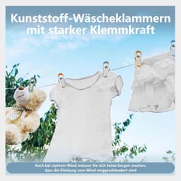Dailygoods- Wasknijpers 20 Stuks - Kleurrijk - Kunststof - Handdoekklemmen - Compact 7x4 cm - Duurzaam en zonder afdruk - Klemmen — thumbnail 5