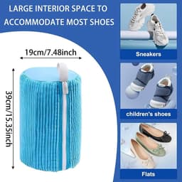 Set van 2 Herbruikbare Schoenwaszakken voor de Wasmachine - Ideaal voor Sneakers, Schoenreiniging en Bescherming tijdens het Wassen (Blauw) — thumbnail 5