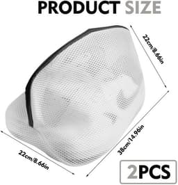 Dailygoods- Wasmachineschoenwaszakken - Herbruikbare Wasnetten - Dubbellaags Gaas - Universele Maat 24x24x40 cm - Bescherming voor Schoenen - Robuust Polyestermateriaal - Waszak — thumbnail 2