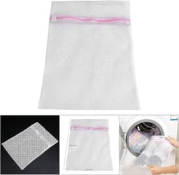 Ademend Polyester Waszak voor Lingerie met Rits - Scheidende Opbergzak voor Kleding en Ondergoed (Fijn Gaas 40 * 50cm) — thumbnail 4
