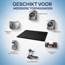 ProductXpert SilentPad™ - Anti Trillingsmat Wasmachine en Wasdroger - Geluidsdempende Antislip Mat - 620 x 620 x 10 mm — thumbnail 5