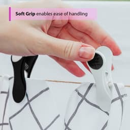Wasknijpers voor waslijn Pack van 20, Soft Grip doek peg, clips, Clothe Pin, Zwart, Wit Combi wasknijpers, clip voor thuis, klein formaat 6,9 x 2,2 cm — thumbnail 4