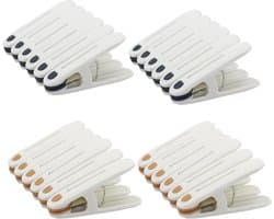 Wasknijpers, winddichte wasknijpers, plastic handdoekklemmen met antislip siliconen handdoekclip voor T-shirts, sokken, handdoek (24)