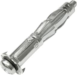 - C57489 - Set van 10 spreidpluggen Ø12x65 mm voor gipsplaat holle behuizing van metaal - met M6-schroeven - bevestiging in gipsplaten - zilverkleurig — thumbnail 1