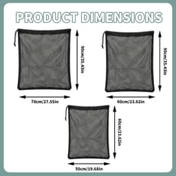 3 stuks waszakken met trekkoord, polyester waszak kan als speelgoedzak of organizer voor beddengoed worden gebruikt — thumbnail 1