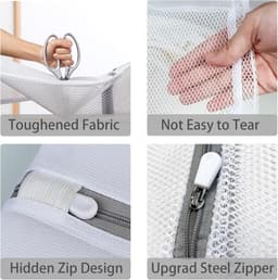 Wasnetten voor Wasmachine - Polyester - Duurzaam en Ademend - Veilige Ritssluiting - Voor Delicate Kleding — thumbnail 3
