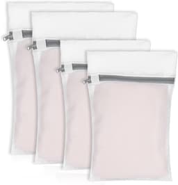 SnelShoppen - 4-delige Wasnet Set voor Wasmachine, Fijnmazig Polyester, 2 Maten, Witte Zip Waszakken voor Ondergoed, Sokken, Bh's, Baby Kleding (30x40 — thumbnail 1