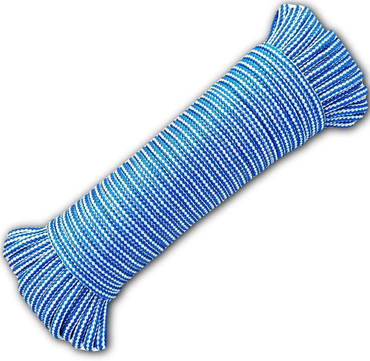 Waslijn Gevlochten - Kledinglijn Touw - Buiten Droge Kleding - Vochtbestendig Materiaal - 4 mm x 20 m - Blauw — afbeelding 1