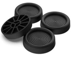 Anti-Vibratie Houders - Wasmachine Dempers - Stabiliteit Vergroten - Geluidsreductie - Set van 4 - Zwart