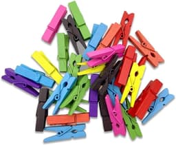 Mini Wasknijpers - Houten Clips - Knutselen en Decoratie - Duurzaam Hout - 100 Stuks - Natuurlijk — thumbnail 1