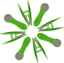 Wasknijpers - Wasclips Kledingklemmen - Kleding Drogen - Softgrip Siliconen - 24 stuks - Groen/Grijs — thumbnail 2