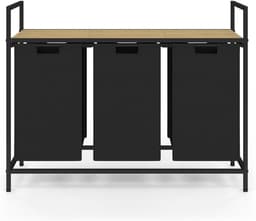 Wasmand met 3 Vakken - Luxe Design voor Badkamer & Wasruimte — thumbnail 5