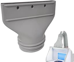 Afvoerslang Airco Klimaat - Koppelstuk Mobiele Airco Afvoerslang - Adapter voor uitlaatpijp van airconditioner - Airconditioning afvoerslang - Verlengstuk van de uitlaatpijp van de airconditioning - Geschikt voor Ø13-15cm - Grijs — thumbnail 1