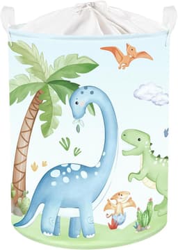 kinderwasmand, opvouwbaar, voor jongens en meisjes, grote kokosnootboom, kleding, speelgoed, opbergmand voor kinderkamer, badkamer, blauw, 63 l — thumbnail 1