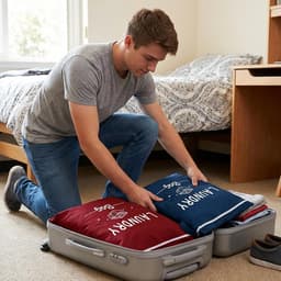 Reistas voor vuile was, waterdichte tas met ritssluiting voor reizen, voor vuile was en badkleding, droge waszak voor camping, wasbaar (bordeaux + marineblauw) — thumbnail 2