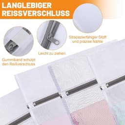 SnelShoppen - 10 Stuks Wasnet voor Wasmachine - Waszak met Ritssluiting in 4 Maten - Bescherm je Kleding, Geschikt voor Overhemden, Truien, Jeans, Ond — thumbnail 2