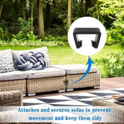 SnelShoppen - 12 Stuks Meubel Clips voor Tuinmeubels, Rattan Meubel Verbindingsclips, Plastic Klemmen voor Wicker Tuinmeubilair, Stabiliserende Clips — thumbnail 3