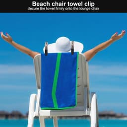 SnelShoppen - 6 Pcs Grote Kledingknijpers, Strandstoel Handdoek Klemmen met Beschermhoes, Ideaal voor Dagelijkse Was, Strandhanddoek, Badhanddoek, Bed — thumbnail 3