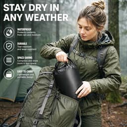 SnelShoppen - RANJIMA Waszak voor op reis, Waterdichte Opbergzak met Kliksluiting, Compressie-Reisorganizer, Vuilwaszak voor Zwemmen, Fitness, Reizen, — thumbnail 3