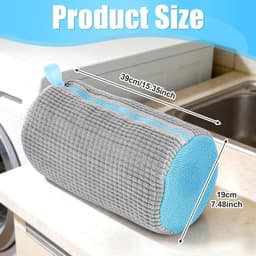 SnelShoppen - Set van 2 Schoenwaszakken voor de Wasmachine - Herbruikbare Waszak met Ritssluiting - Geschikt voor Alle Schoenen en Maten - Grijs - 360 — thumbnail 2