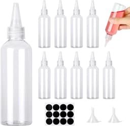 Knijpfles Set - Doorzichtig Plastic - 10 Stuks - 150 ml - Voor Thuis en Restaurant — thumbnail 4