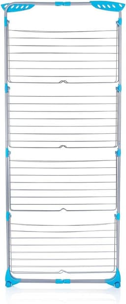 Indoor Luchter - 40 m droogruimte Metaal Wit/Blauw folding wall laundry rack — thumbnail 5