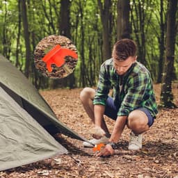 Draaibare tentharingen met schroefdraad - 10 stuks voor tent grondankers - Metaal - Picchschroefdraad — thumbnail 4
