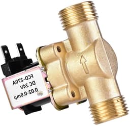 Normaal Gesloten 1/2" DC 24V Solenoïde Ventiel voor Waterbeheersing, Geschikt voor Wasmachines en Tuinslangen, Messing Constructie — thumbnail 1