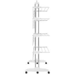 tectake® Droogtoren - Inklapbaar Droogrek met 4 Traploos in Hoogte Verstelbare Verdiepingen - Ruimtebesparend Wasrek met Wieltjes - Wastoren voor Binnen en Buiten - 2 Zijvleugels — thumbnail 4