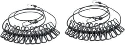 Kledinglijn Set - Reis Waslijn - Buiten Droge Kleding - Met Clips - 2 Stuks - Zwart — thumbnail 1