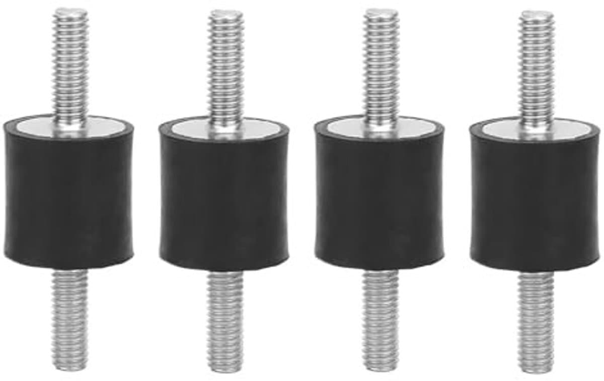 Dailygoods- Trillingsdempende Isolator - Rubber - 4 Stuks - M6 - Schokdempers - Schroefdemping - Geschikt voor Auto en Machines - Schokdemper — afbeelding 1