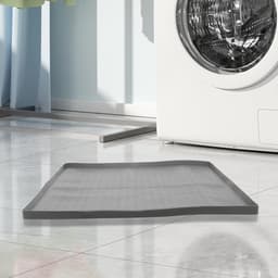 Wasmachine Beschermmat - Droger Mat Lekbak - Apparaat Beschermen - Antislip Opstaande Rand - 60x60 cm - Grijs — thumbnail 3