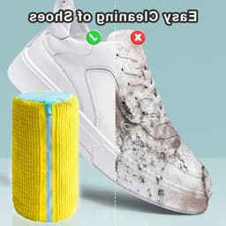 Waszakken voor schoenen - Set van 2 herbruikbare waszakken met rits voor efficiënt reinigen en bescherming van schoenen, grijs — thumbnail 4