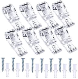 8 Sets Vouwgordijn, P Clip, Plastic Roman Blind, Kettingkoord, P Klemmen, Kindveiligheid, Rolgordijn Clips voor Gordijnen met 8 Schroeven en 8 Plastic Kolommen — thumbnail 1