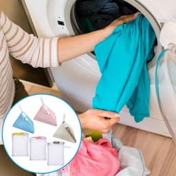 Mini-wasnetjes set van 6, driehoekige anti-hechting waszakken voor delicate kleding, opbergtas voor geurparels en wasmachine-accessoires — thumbnail 4
