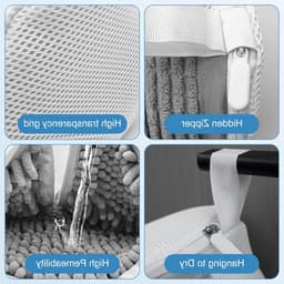 Schoenwaszakken voor wasmachine en droger, 2 stuks, ideaal voor het reinigen van schoenen, wasnet en 360° bescherming — thumbnail 5