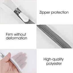 Een set van 4 machinewasbare wasnetjes (30x40 cm) is Geschikt voor delicate kledingstukken; de kleinere netzakjes hebben verborgen ritsen en kunnen worden gebruikt Geschikt voor het opbergen van bh's, sokken, reisartikelen en schoenen. — thumbnail 2