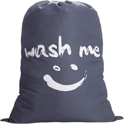 QTTVBTNA – 1 stuk Waszak voor Reizen – Grote Opvouwbare Waszak – Stoffen Wasgoed Opbergzak voor Vuile Was, Reizen, Wasruimte en Slaapkamer – 120L – 61x92 cm – Grijs — thumbnail 1