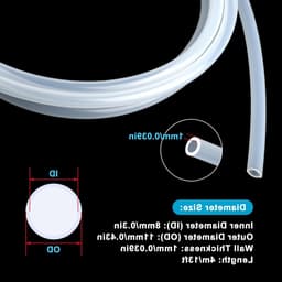 Flexibele Voedselveilige Siliconenslang van 4m, 8mm ID x 11mm OD, Duidelijke Slang voor Water en Lucht, Ideaal voor Pompoenoverdracht en Tuinieren — thumbnail 5