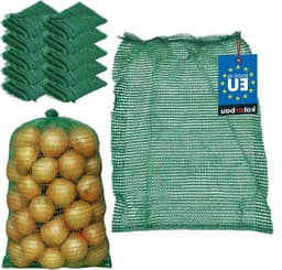 Raschelzak - Aardappelzak Fruitzak - Groente Opslag - Optimale Luchtcirculatie - 40 x 60 cm - Groen — thumbnail 1