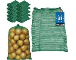 Raschelzak - Aardappelzak Fruitzak - Groente Opslag - Optimale Luchtcirculatie - 40 x 60 cm - Groen