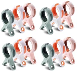 Dailygoods- Handdoekklemmen Grote Grip - 12 Stuks - Antislip Klemmen - Winddichte Clips - Lichtgewicht - Robuuste Constructie - Wasklemmen — thumbnail 1