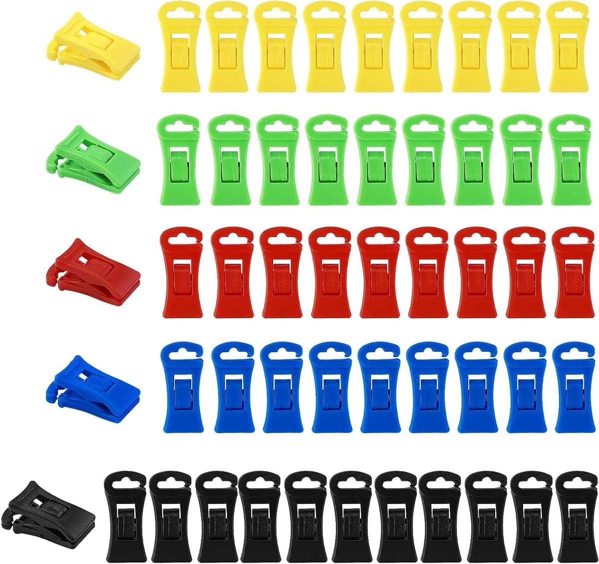 Sokkenklemmen 52 stuks - Wasknijpers sokken - Sokken sorteren - Stabiel clipontwerp - 3 cm - Meerkleurig — afbeelding 1