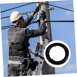 Waslijn Staalkabel - Kledinglijn Kabel - Buiten Droge Kleding - Roestvrij PVC Coating - 25 meter - Zwart — thumbnail 2